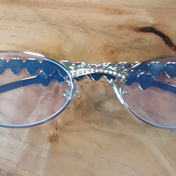 Oval Rhinestone Glasses - Picture 3 of 9